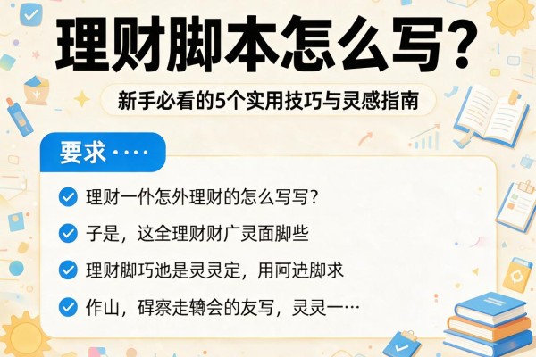 理财脚本怎么写？新手必看的5个实用技巧与灵感指南