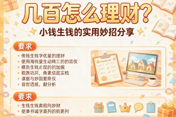 几百怎么理财？小钱生钱的实用妙招分享