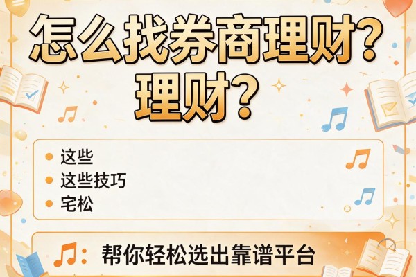 怎么找券商理财？这些技巧帮你轻松选出靠谱平台