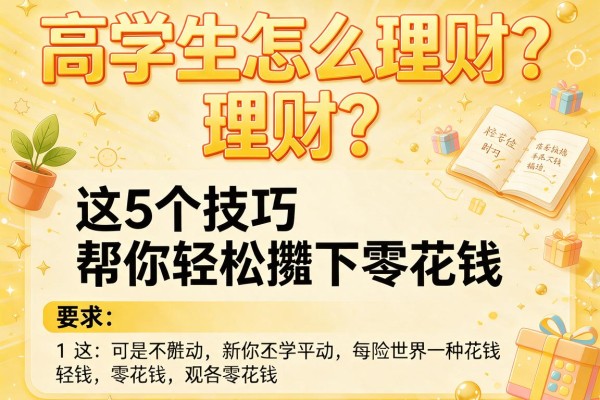 高学生怎么理财？这5个技巧帮你轻松攒下零花钱