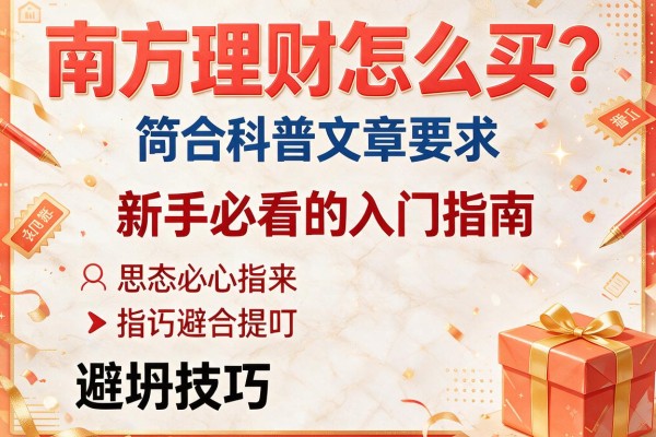 南方理财怎么买？新手必看的入门指南与避坑技巧