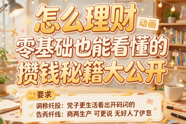 怎么理财动画：零基础也能看懂的攒钱秘籍大公开