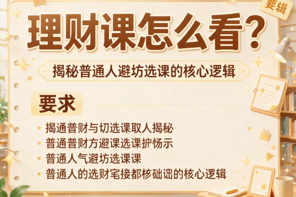 理财课怎么看？揭秘普通人避坑选课的核心逻辑