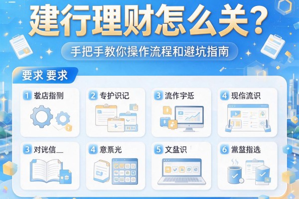 建行理财怎么关？手把手教你操作流程和避坑指南
