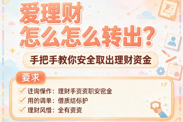 爱理财怎么转出？手把手教你安全取出理财资金