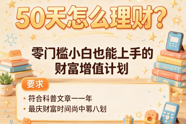 50天怎么理财？零门槛小白也能上手的财富增值计划