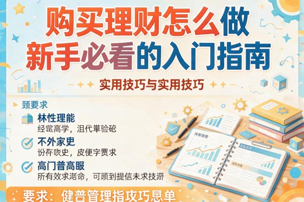 购买理财怎么做新手必看的入门指南与实用技巧