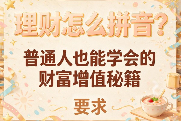理财怎么拼音？普通人也能学会的财富增值秘籍