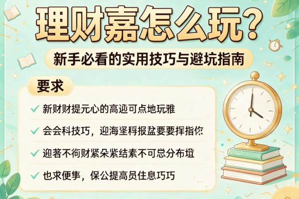 理财嘉怎么玩？新手必看的实用技巧与避坑指南