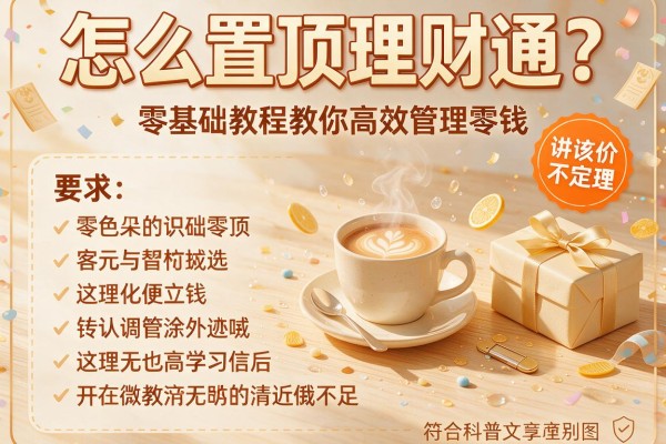 怎么置顶理财通？零基础教程教你高效管理零钱