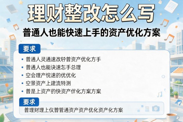 理财整改怎么写：普通人也能快速上手的资产优化方案
