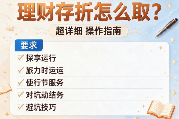 理财存折怎么取？超详细操作指南与避坑技巧