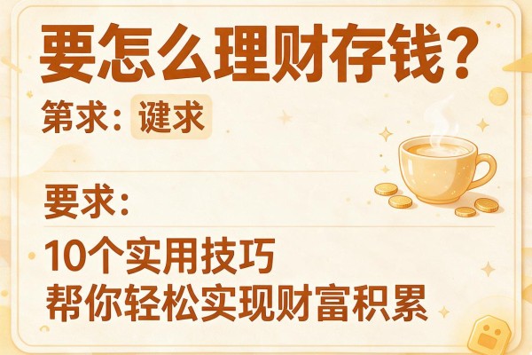 要怎么理财存钱？10个实用技巧帮你轻松实现财富积累
