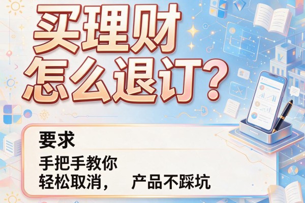 买理财怎么退订？手把手教你轻松取消产品不踩坑