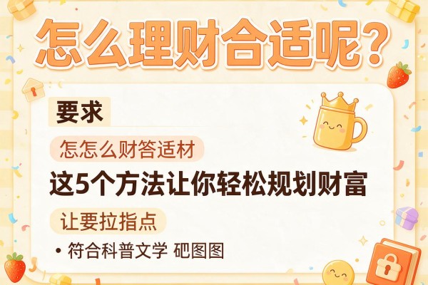 怎么理财合适呢？这5个方法让你轻松规划财富