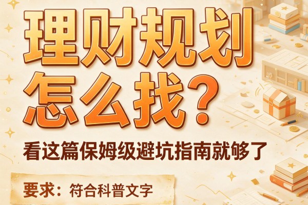 理财规划怎么找？看这篇保姆级避坑指南就够了