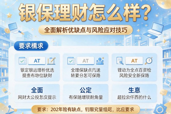 银保理财怎么样？全面解析优缺点与风险应对技巧