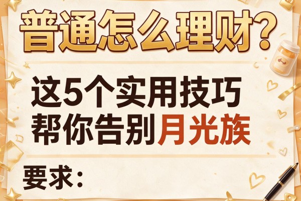 普通怎么理财？这5个实用技巧帮你告别月光族