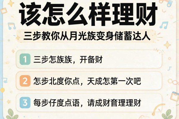 该怎么样理财：三步教你从月光族变身储蓄达人
