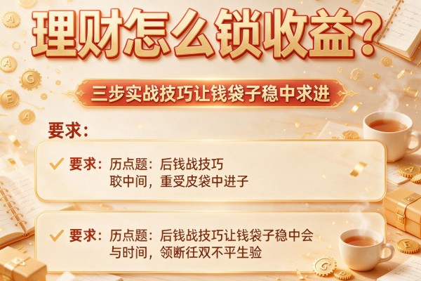理财怎么锁收益？三步实战技巧让钱袋子稳中求进