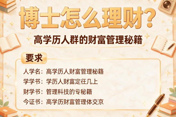 博士怎么理财？高学历人群的财富管理秘籍