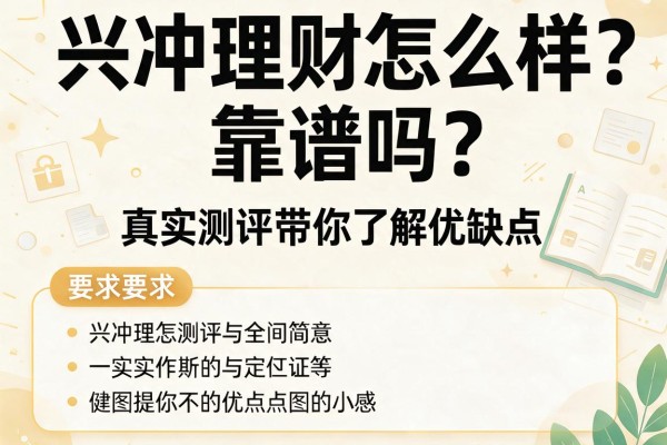 兴冲理财怎么样？靠谱吗？真实测评带你了解优缺点