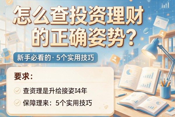 怎么查投资理财的正确姿势？新手必看的5个实用技巧