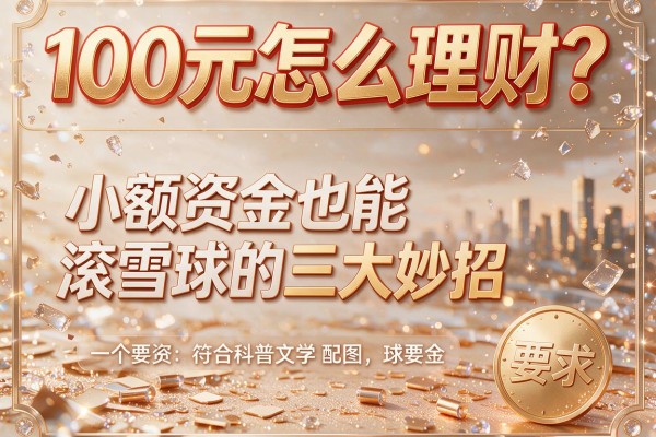 100元怎么理财？小额资金也能滚雪球的三大妙招