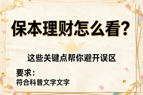 保本理财怎么看？这些关键点帮你避开误区
