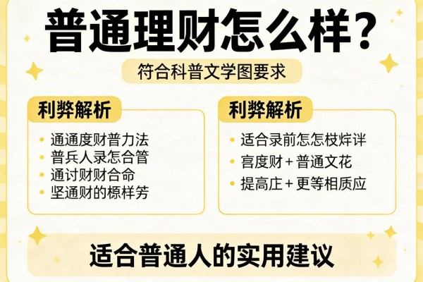 普通理财怎么样？利弊解析+适合普通人的实用建议