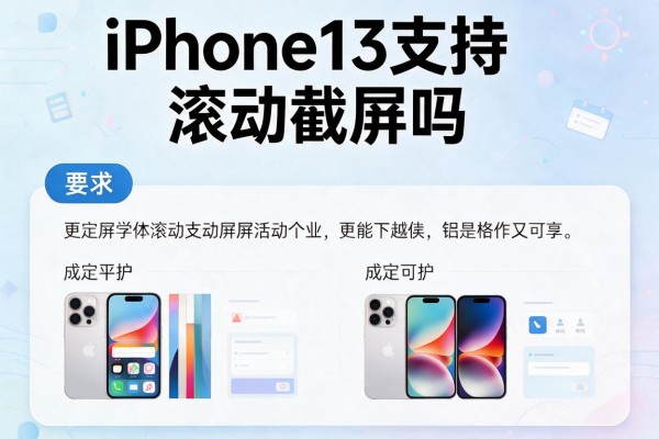 iPhone13支持滚动截屏吗？