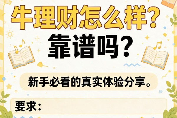 牛理财怎么样？靠谱吗？新手必看的真实体验分享