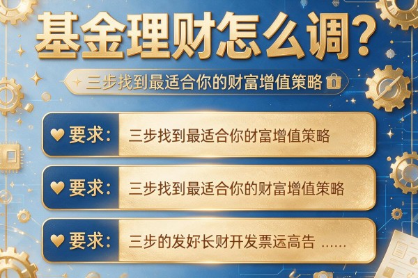 基金理财怎么调？三步找到最适合你的财富增值策略