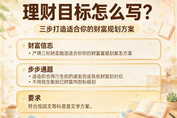 理财目标怎么写？三步打造适合你的财富规划方案