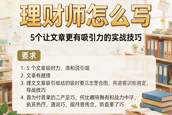 理财师怎么写：5个让文章更有吸引力的实战技巧