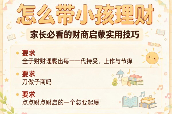怎么带小孩理财：家长必看的财商启蒙实用技巧