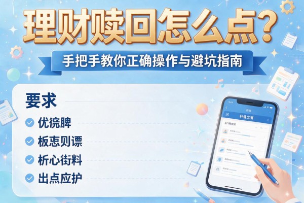 理财赎回怎么点？手把手教你正确操作与避坑指南
