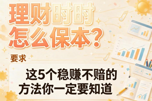 理财时怎么保本？这5个稳赚不赔的方法你一定要知道！
