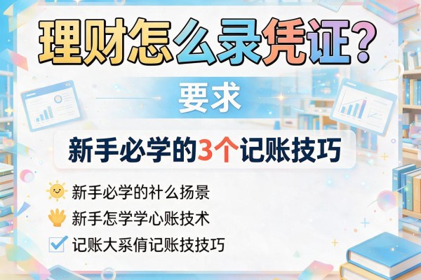 理财怎么录凭证？新手必学的3个记账技巧