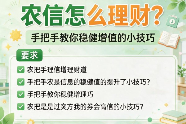 农信怎么理财？手把手教你稳健增值的小技巧