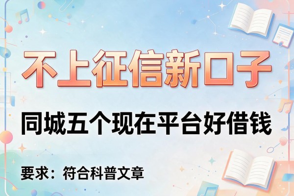 不上征信新口子，同城五个现在平台好借钱