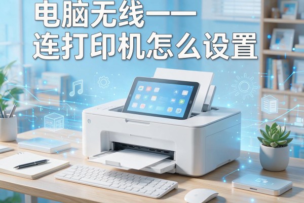电脑无线连打印机怎么设置
