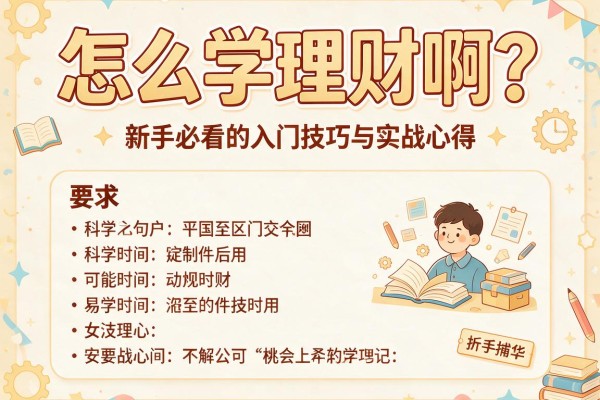 怎么学理财啊？新手必看的入门技巧与实战心得