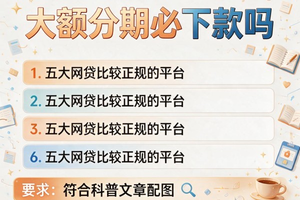 大额分期必下款吗，五大网贷比较正规的平台