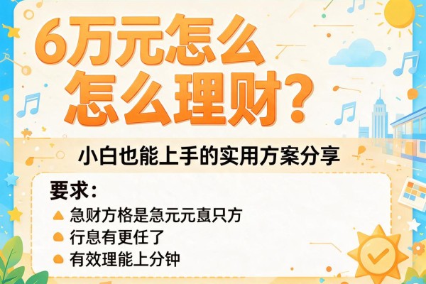 6万元怎么理财？小白也能上手的实用方案分享