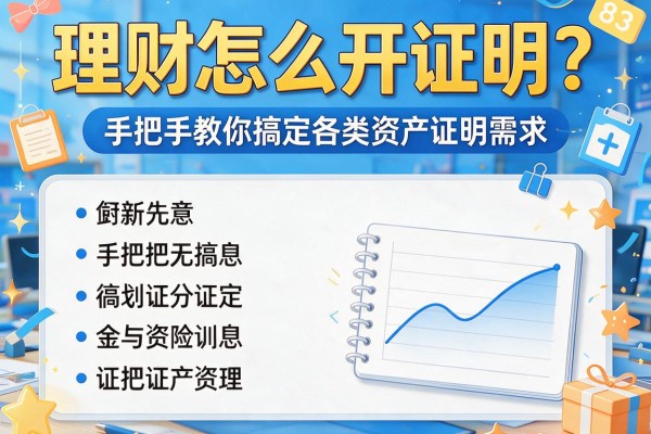 理财怎么开证明？手把手教你搞定各类资产证明需求