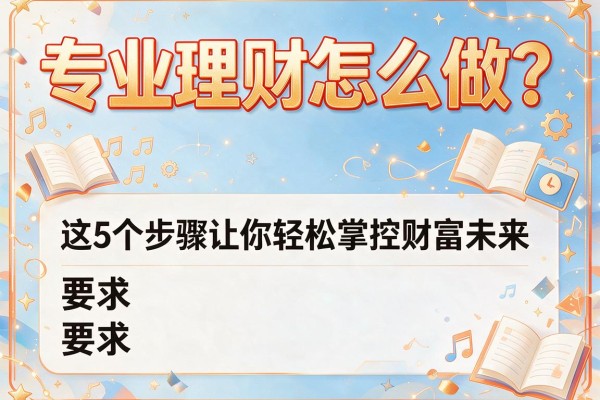 专业理财怎么做？这5个步骤让你轻松掌控财富未来