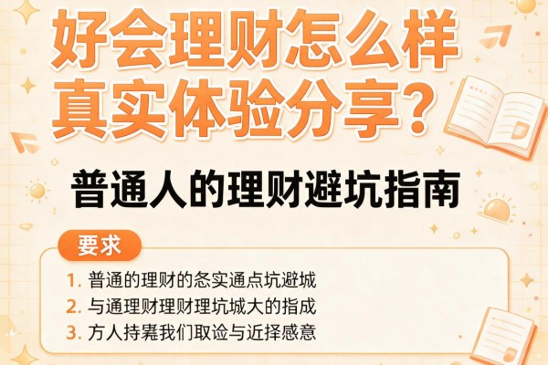 好会理财怎么样真实体验分享？普通人的理财避坑指南