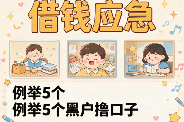 借钱应急，例举5个黑户撸口子