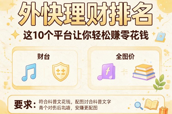 外快理财排名：这10个平台让你轻松赚零花钱